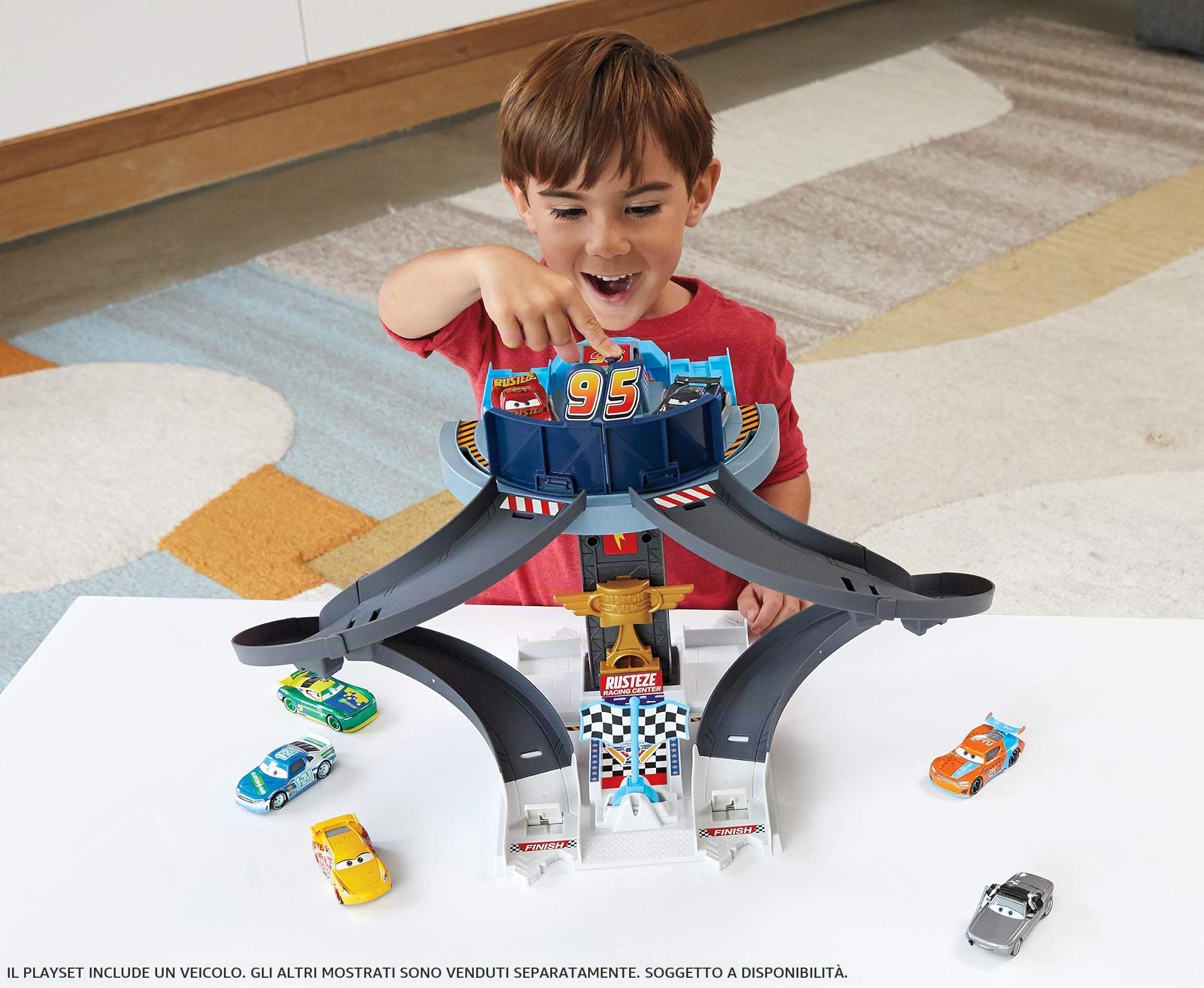 Cars Playset Pista Rust-Eze Torre Garage, Giocattolo per Bambini 4+ Anni, GJW42