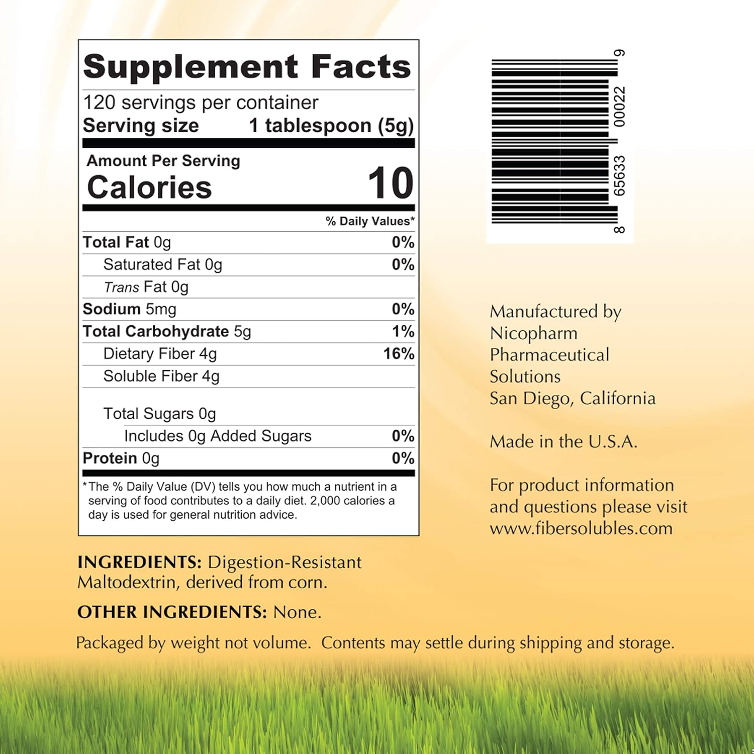 Fastest Dissoving Soluble Fiber