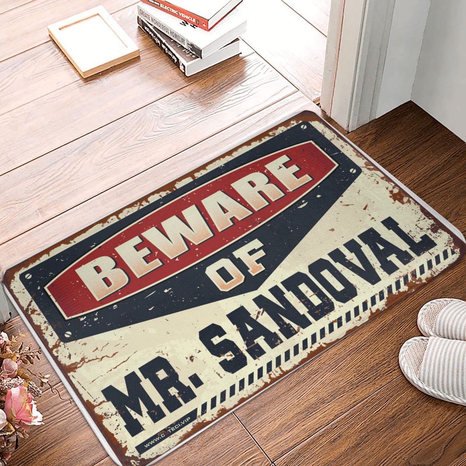 Paillasson salle de classe Beware of Mr. Sandoval tapis d'entrée étanche 65x90cm