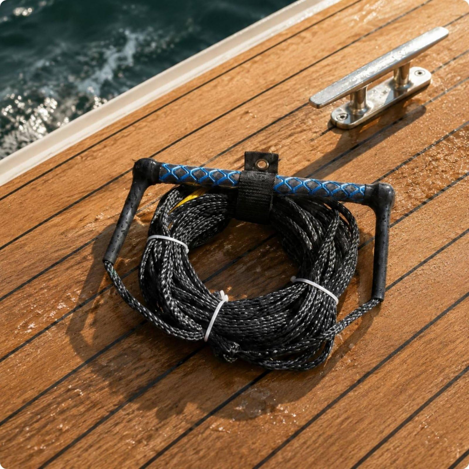 Cuerda de Remolque Diseñada para Wakeboard Apoyo Equilibrado Sujeción Cómoda Fácil de y Flexible Adecuada para Adultos Embarcaciones Entrenamientos Deportivos