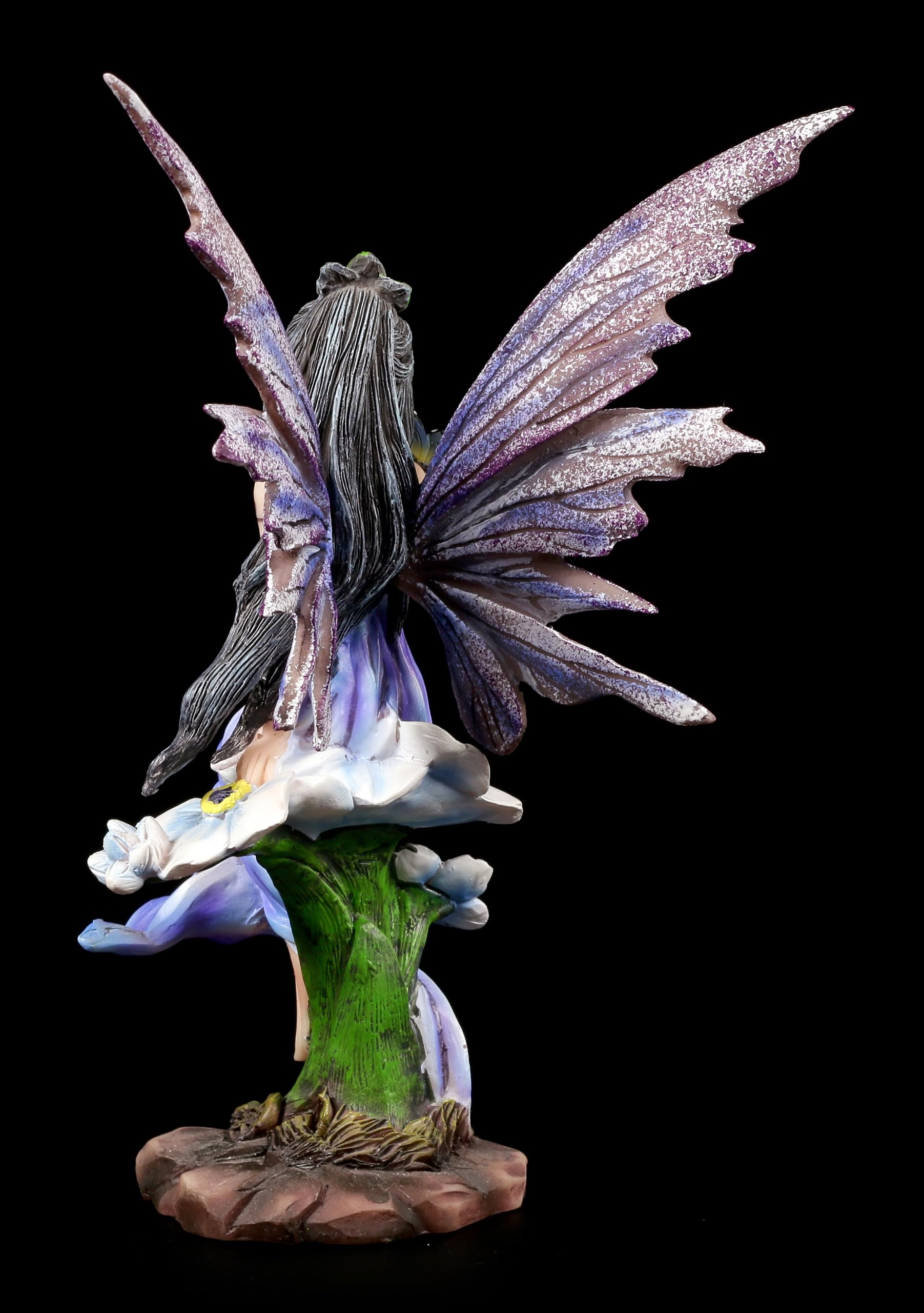 Frühlings Elfen Figur mit Schmetterling - Feen Fantasy Elfenfigur Deko Flügel