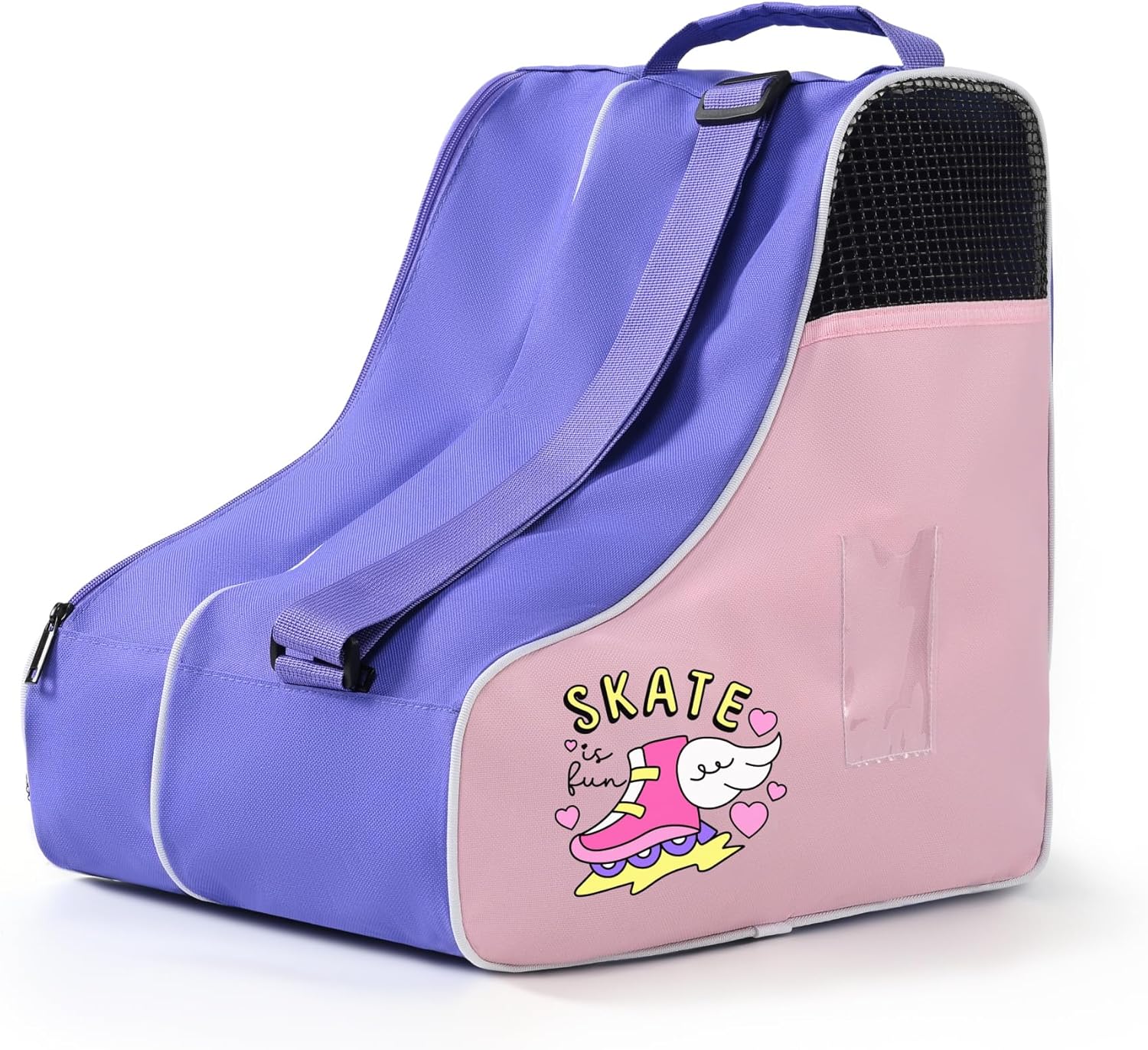 Boulder Bee Roller Skate Bag, Ice Skate Bag for Women with Adjustable Shoulder Strap, Shoe Bag for Ice Skating/Inline Skates, for Both Kids and Adults