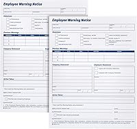 Vista 2 de Adams Formulario de aviso de advertencia para empleados, 8.5 x 11 pulgadas, 2 blocs de 50 formularios, 100 formularios en total, 1 parte cada uno