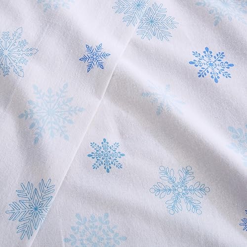 Miniatura 6 de Market & Place Juego de sábanas de franela de 100 % algodón turco, 3 piezas, bolsillo profundo, acogedoras, para invierno, doble cepillado para