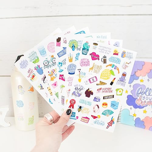 Miniatura 6 de bloom daily planners Calcomanías para planificador de empoderamiento femenino, paquete variado para planificación, decoración y álbumes de recortes,