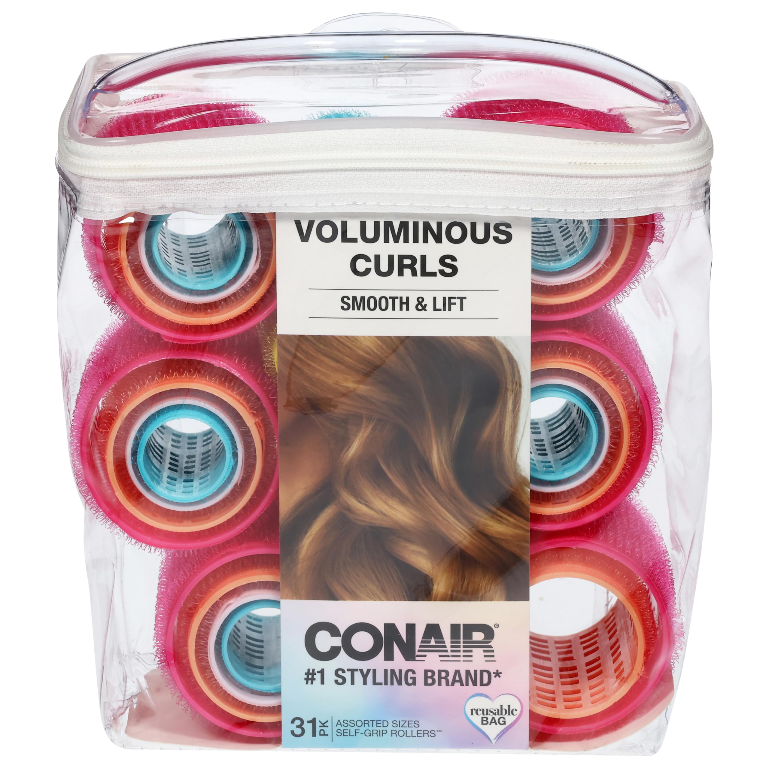 Conair Self-Grip Rollers, Assorted, 31 Count