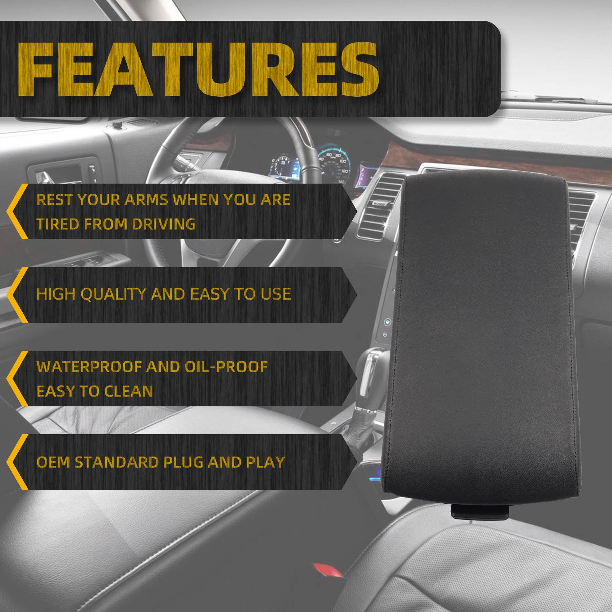 Fit For 2013-2019 Ford Flex Armrest Center Console Lid Cover FA8Z - Foto 5