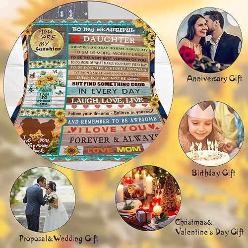 Miniatura 3 de Regalos para hija de mamá, regalos para hija, manta de 50 x 40 pulgadas