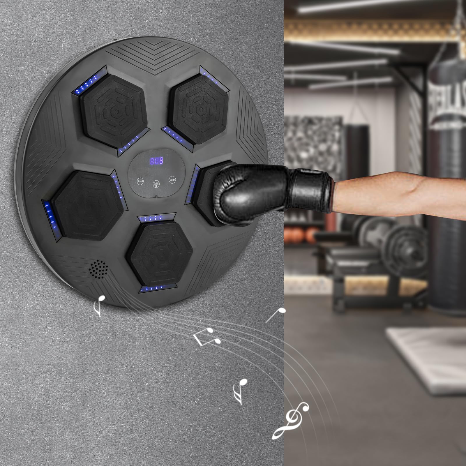 Treeisland Macchina da boxe con musica, Bluetooth Music Boxing, macchina elettronica per adulti e bambini