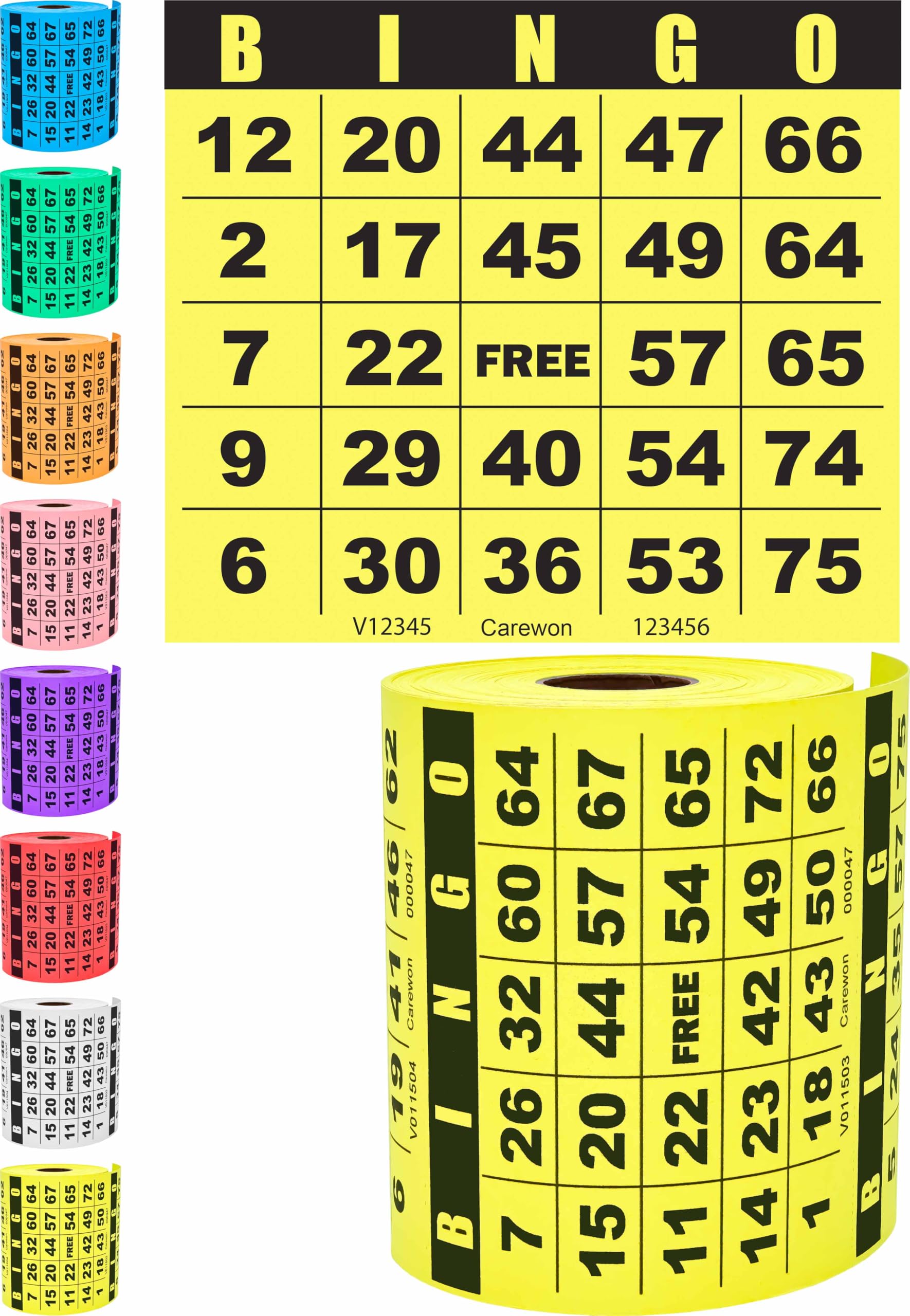 Libreta De 600 Cartones De Bingo - 6 Folletos Amarillos (100 Hojas)