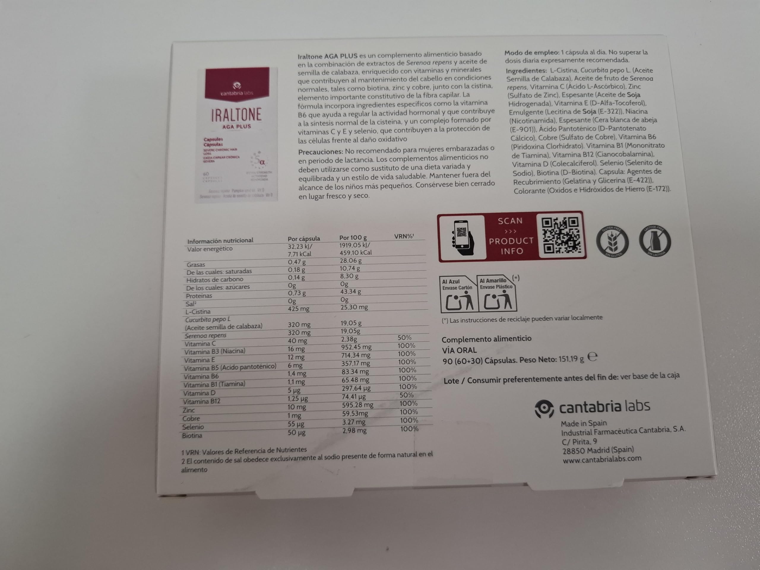 IRALTONE AGA PLUS 60+30 CAPSULAS