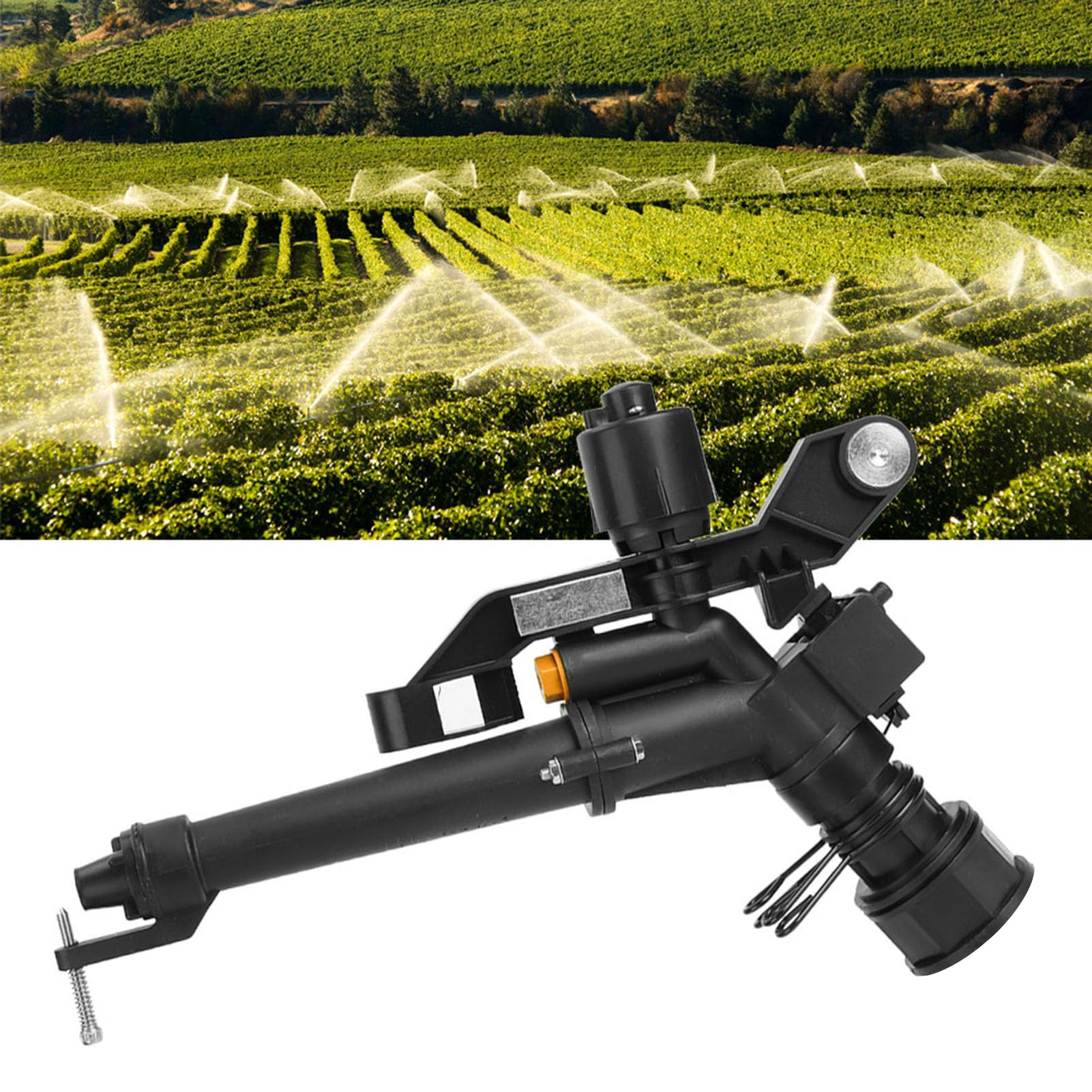 OUKENS - Aspersor de brazo basculante, 1.5 a 1 pulgada, rosca hembra DN25 ajustable, rotación de 360 grados