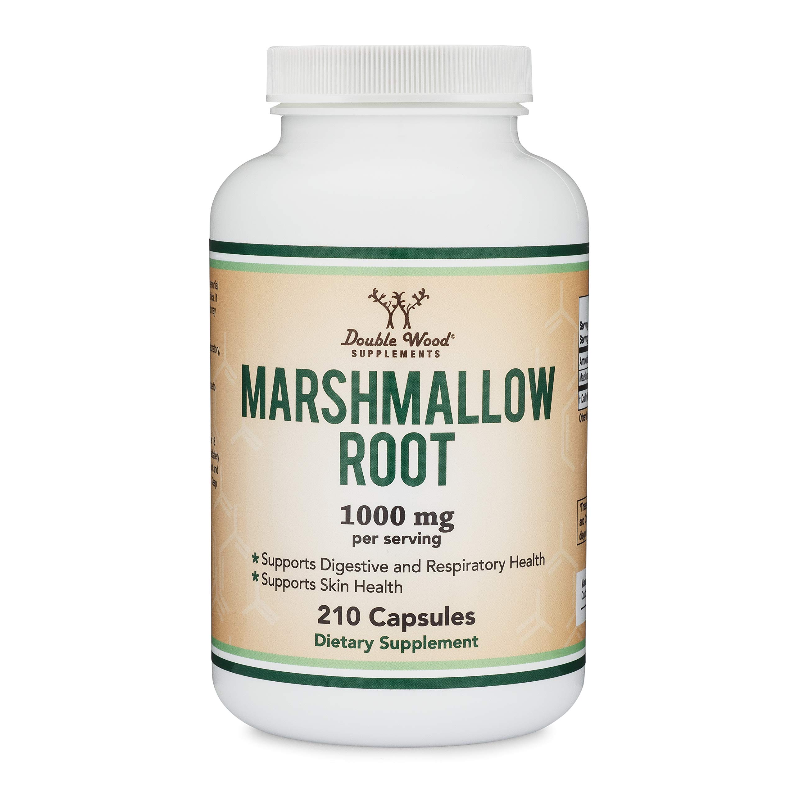 Marshmallow Root Capsules (210 Count, 1,000mg per Serving) High in
