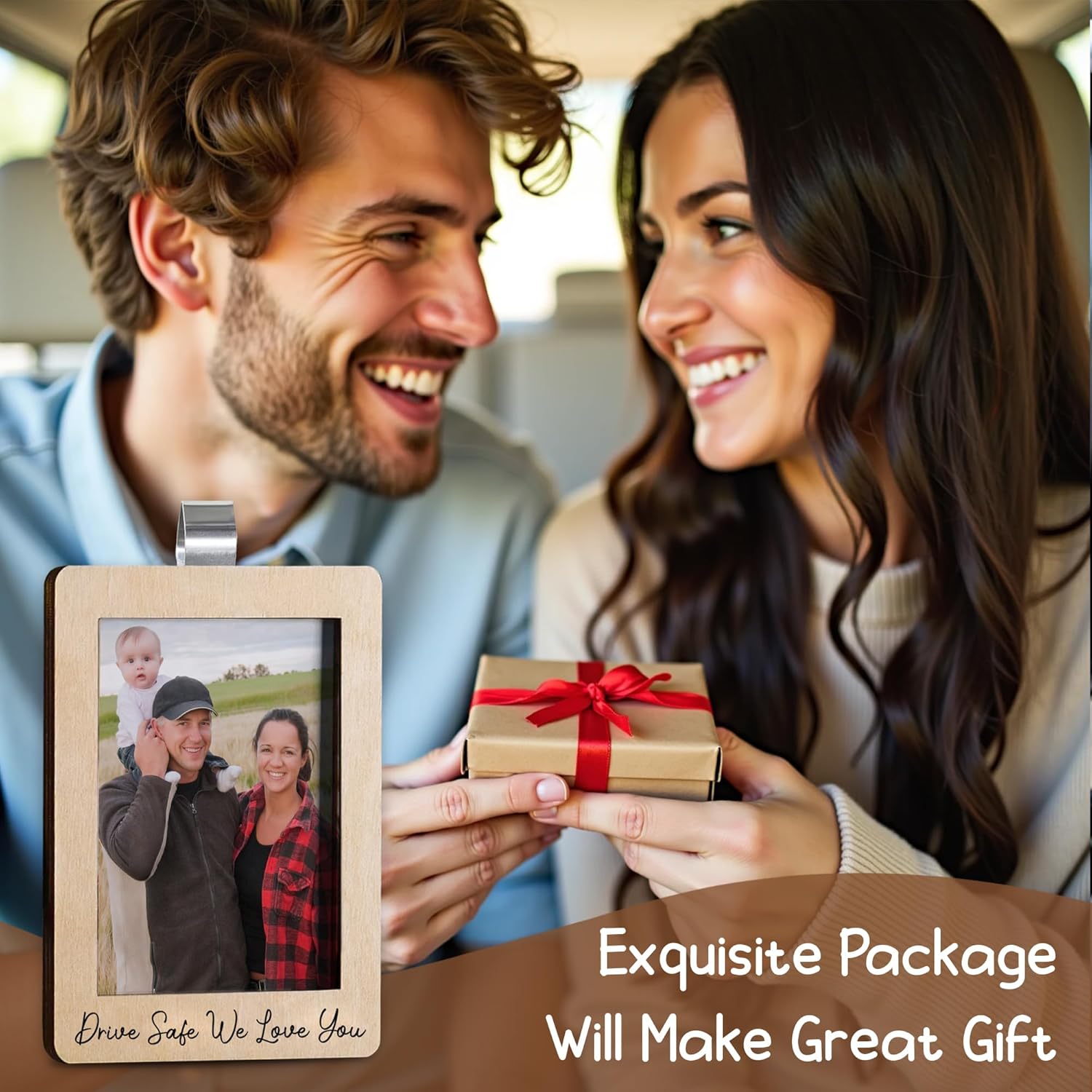 Drive Safe We Love You Visor Clip Photo Frame - Drive Safe Daddy Car Visor Photo Clip For Dad, Mom, Husband - Car Accessories For Men, Women - Cars Picture Frame With Clips - Best Dad Ever Gifts - Image 7