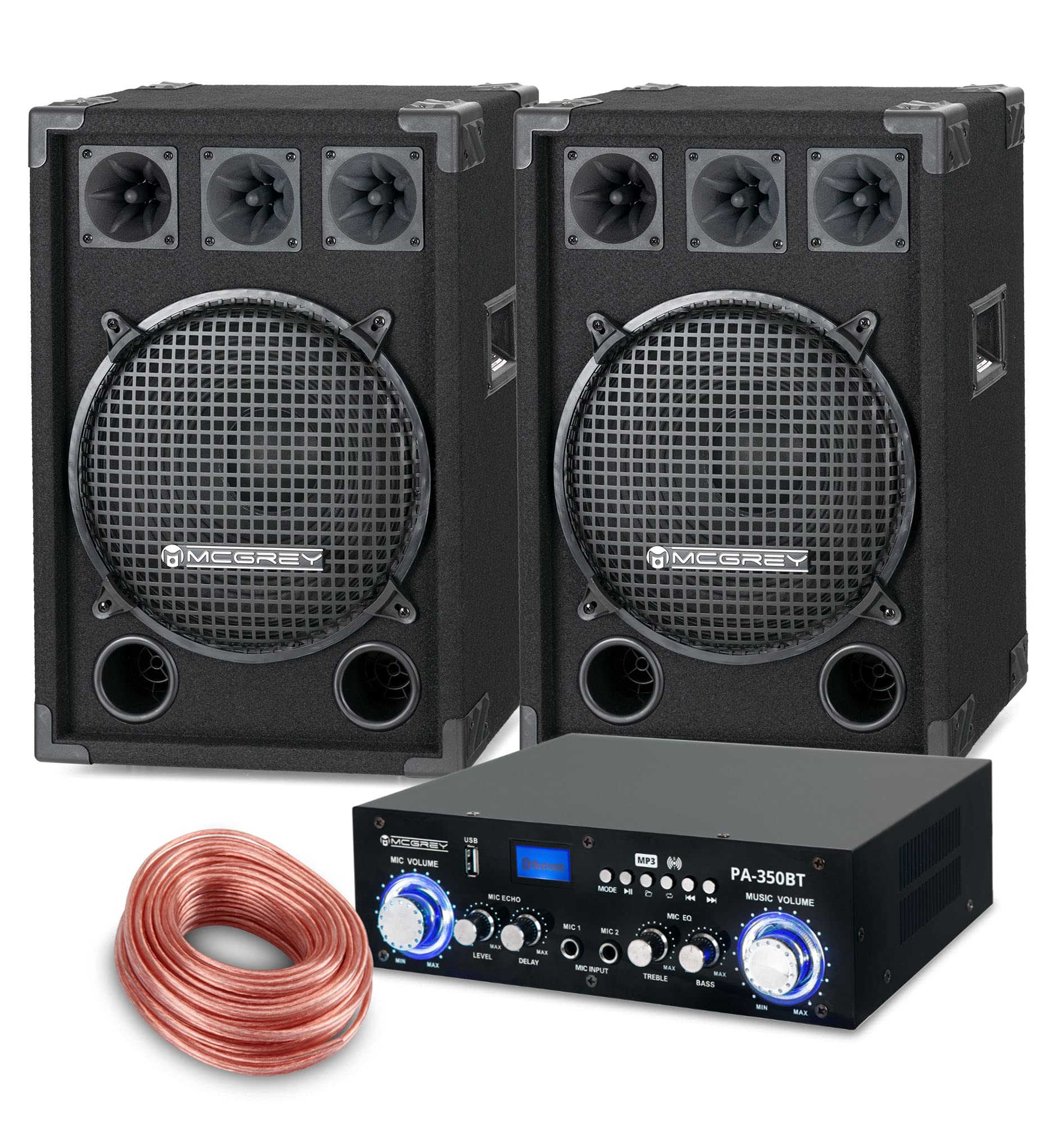 McGrey PA set completo PowerDJ-2000 1200W