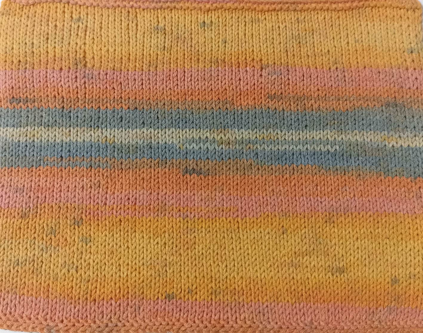 5 x 100 g Wollbiene Crazy Cotton Batik, 500 g with Colour Gradient, 55% Cotton, Multicoloured Knitting Wool, Crochet Wool - Image 3