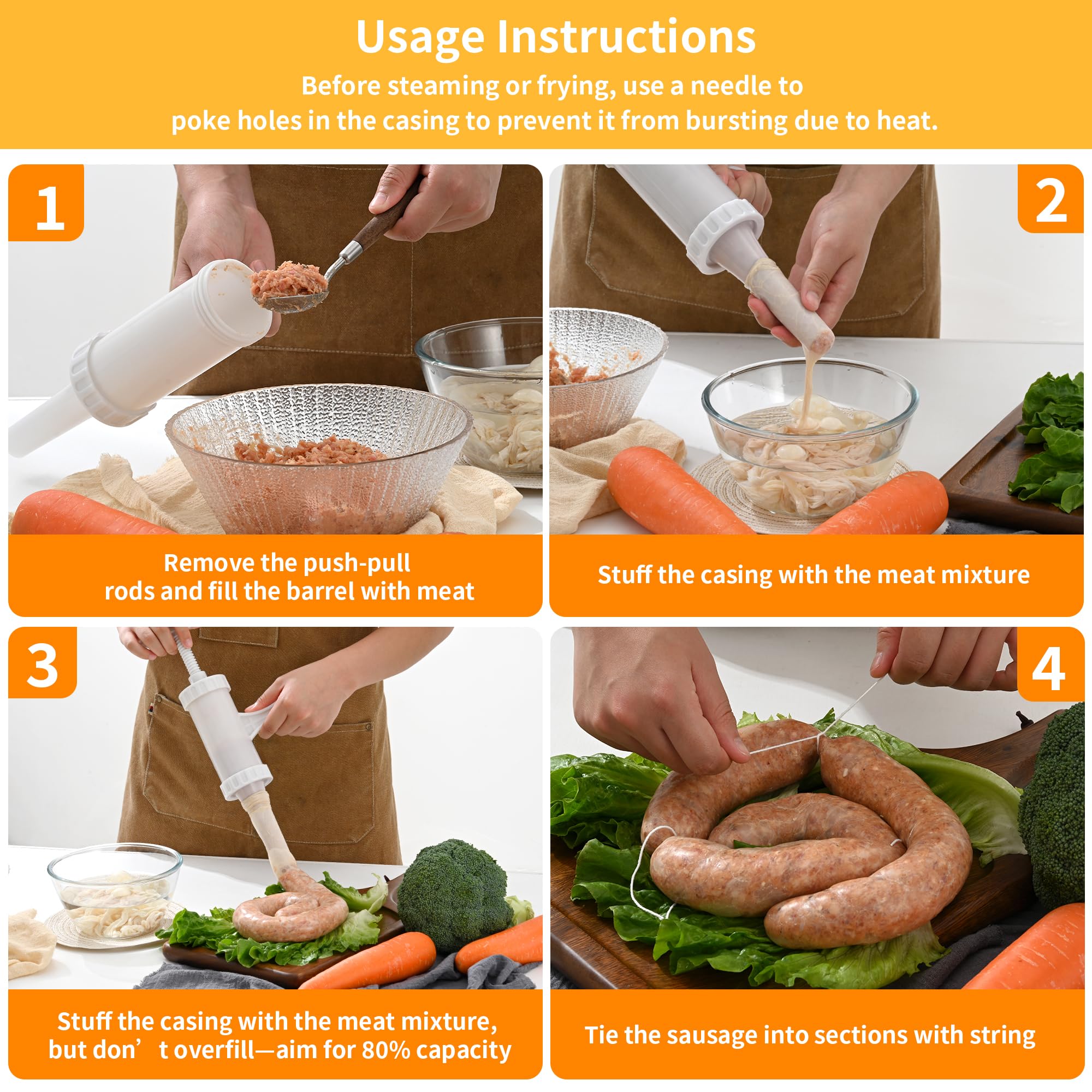 Make Your Own Sausage at Home - Manual Stuffer -6
