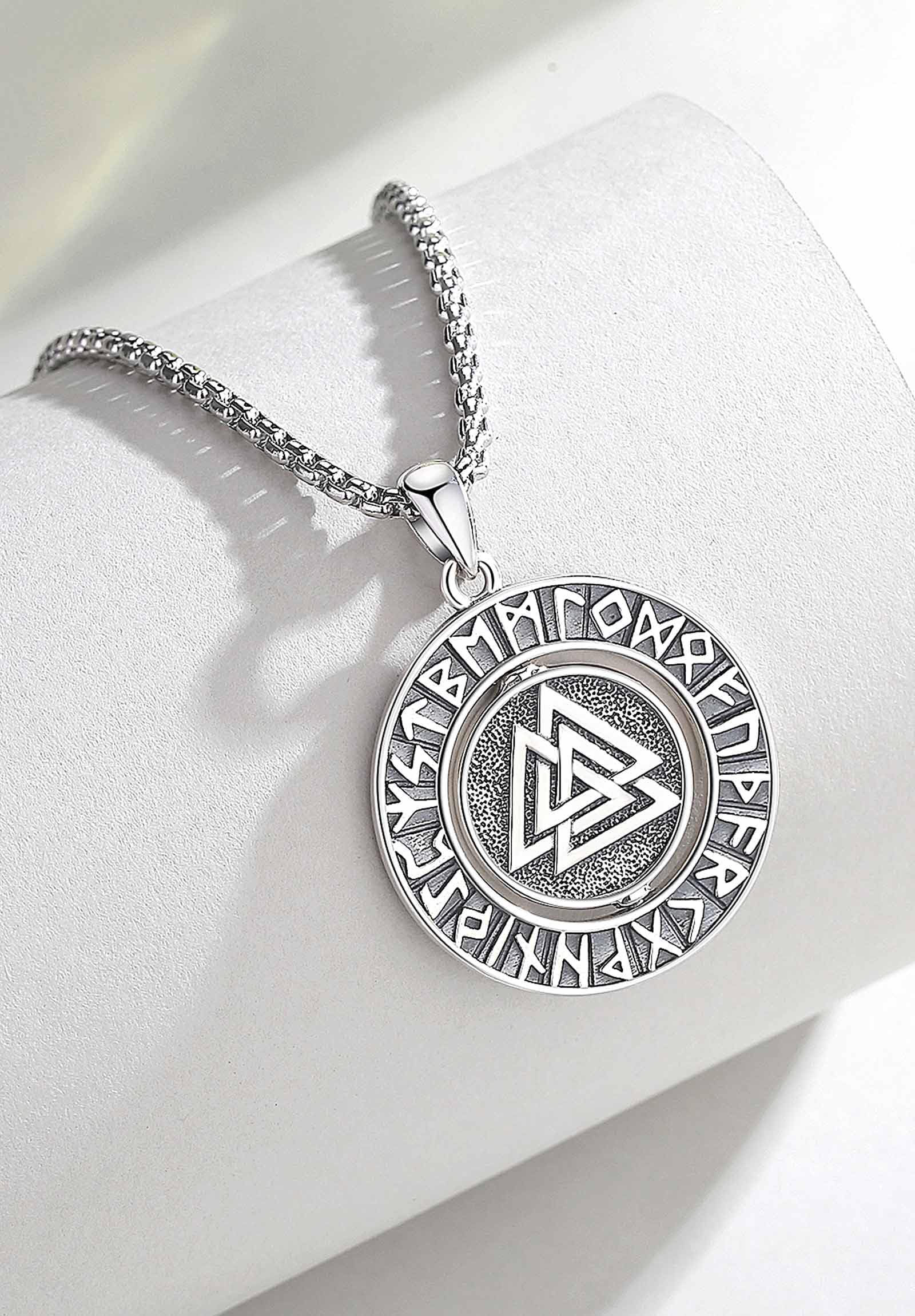 AEONSLOVE Collana Lupo Vichingo Argento 925 per Uomo Donna, Ciondolo Rune Vichinghe/Albero della Vita Yggdrasil/Drago Vintage/Martello di Thor/Vegvisir, Gioielli Vichinghi Uomo