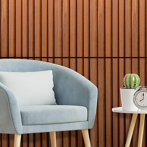 Miniatura 2 de Art3d WPC - Paneles de Wainscoting, paquete de 16 acentos de pared 3D de 48 x 6 pulgadas para decoración de pared interior, sala de estar,