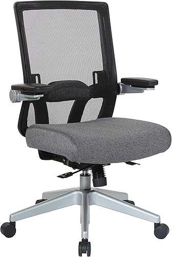 Miniatura 11 de Space Seating 867 Series - Silla de administrador ajustable con respaldo de malla transpirable, soporte lumbar y brazos abatibles acolchados,