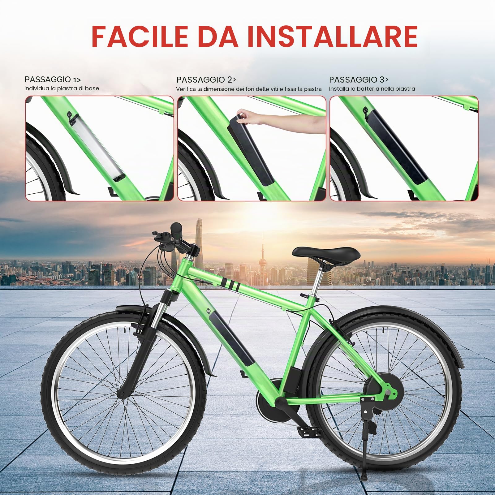sostituzione Batteria Dorado Ebike 36V 13Ah Batteria per sYukon750/Reention/DLG/NCM/Moscow/Dorado INR