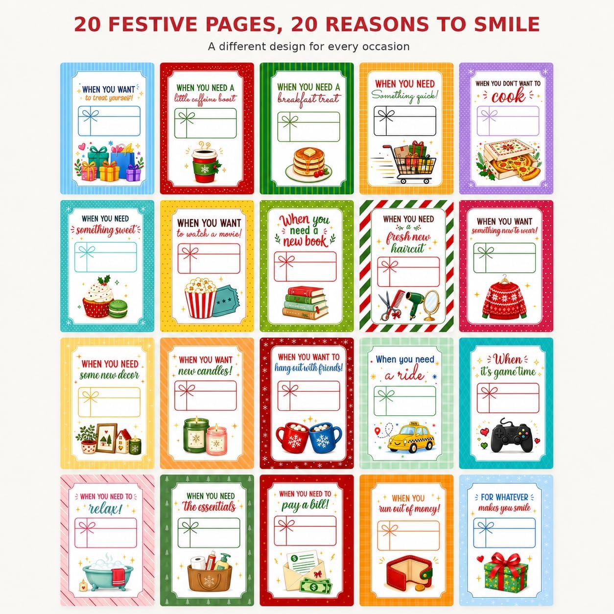 Christmas Stocking Stuffer Christmas Gift Card Book for Adults image 3
