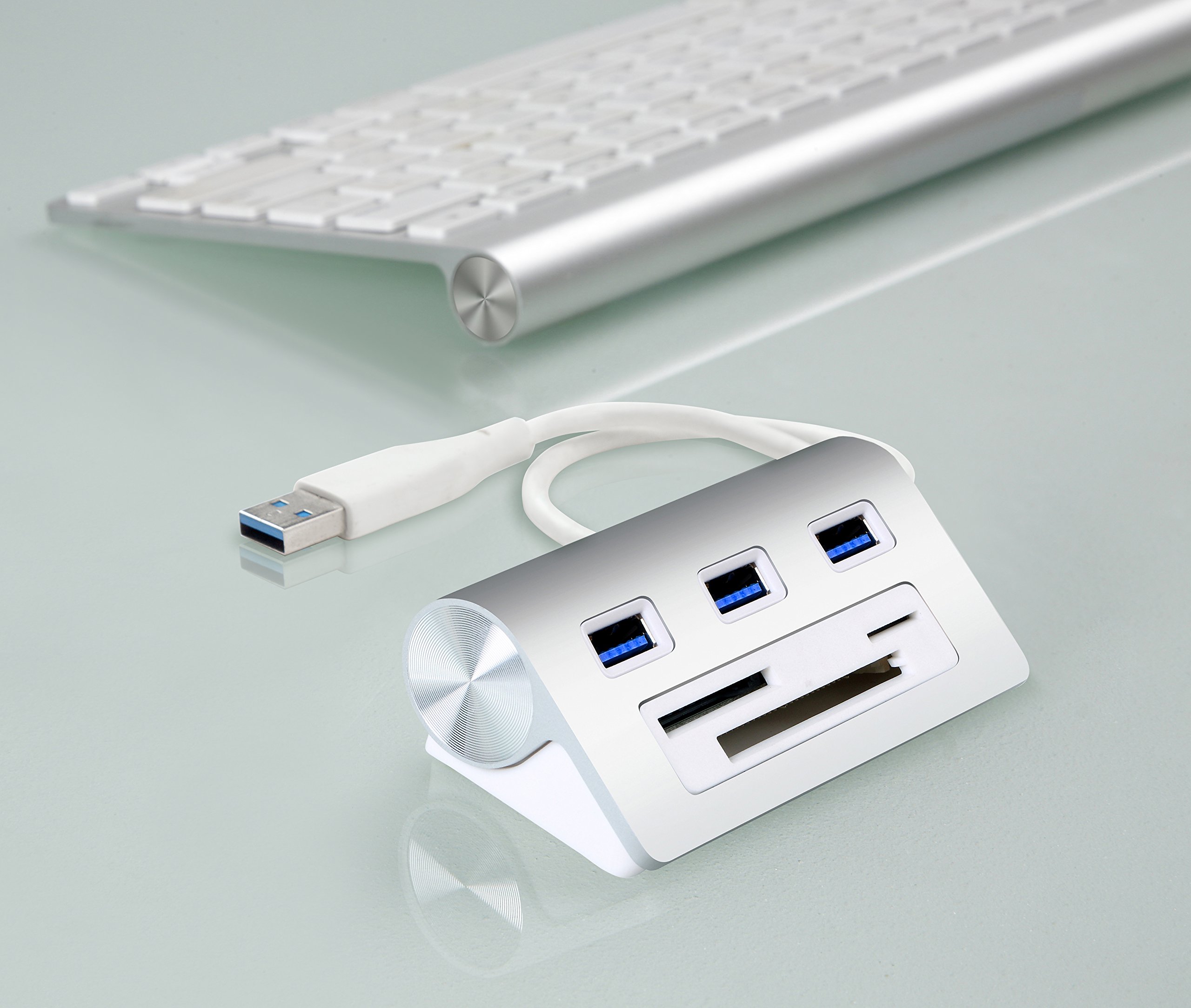 Amazon | Cateck マルチインワン 3スロットカードリーダーコンボ搭載