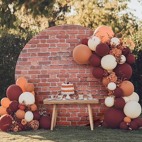Miniatura 3 de Fondo redondo rojo de 7.2 pies, resistente a las arrugas, fondo redondo para fotografía, para bodas, cumpleaños, baby shower, decoraciones