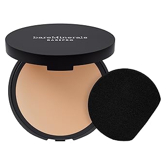 bareMinerals Barepro Skin-Perfecting Powder Foundation, Matte Pressed Powder Foundation Full Coverage with Plant-Based Squalene, Oil Control, Vegan