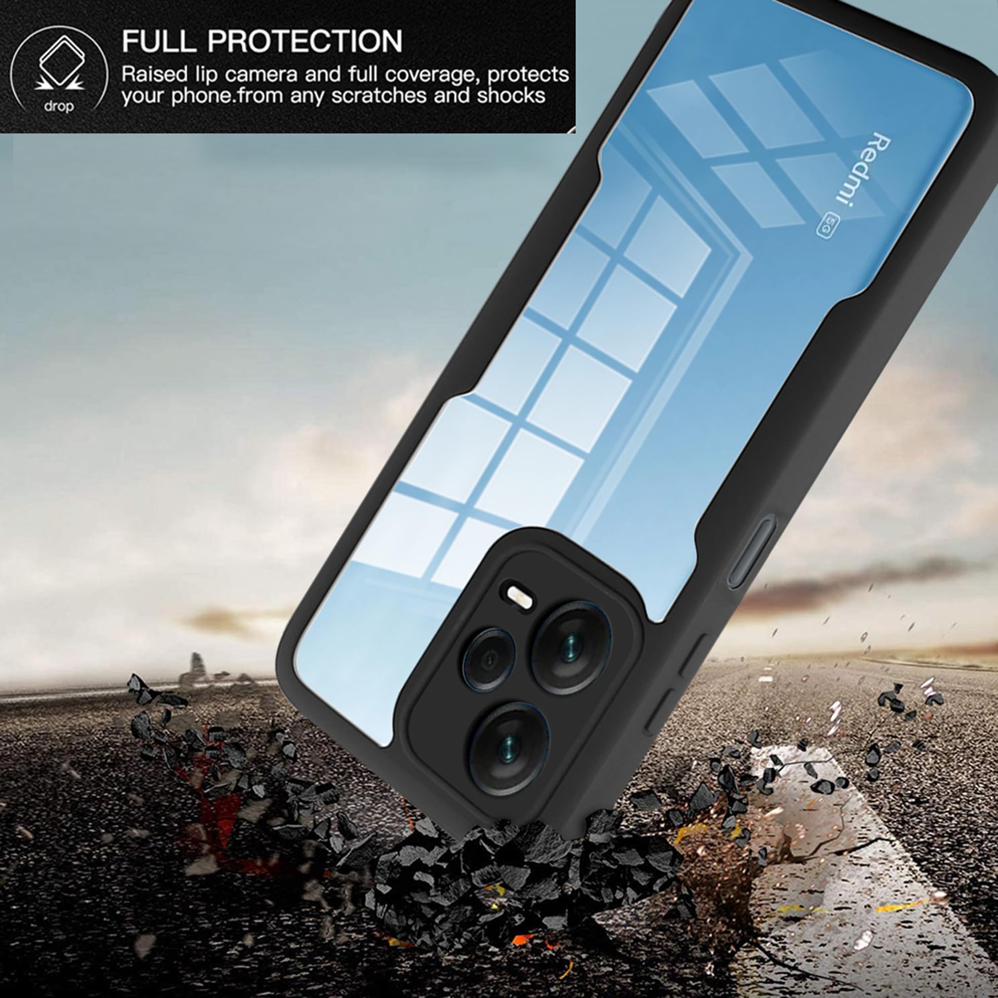 Tawarror Cover Magnetica per Xiaomi Redmi Note 12 Pro 5G/Xiaomi Poco X5 Pro 5G, Traslucida Opaca Custodia per Redmi Note 12 Pro PC Posteriore Anti-Graffio TPU Antiurto Cellulare Protettiva Case, Nero
