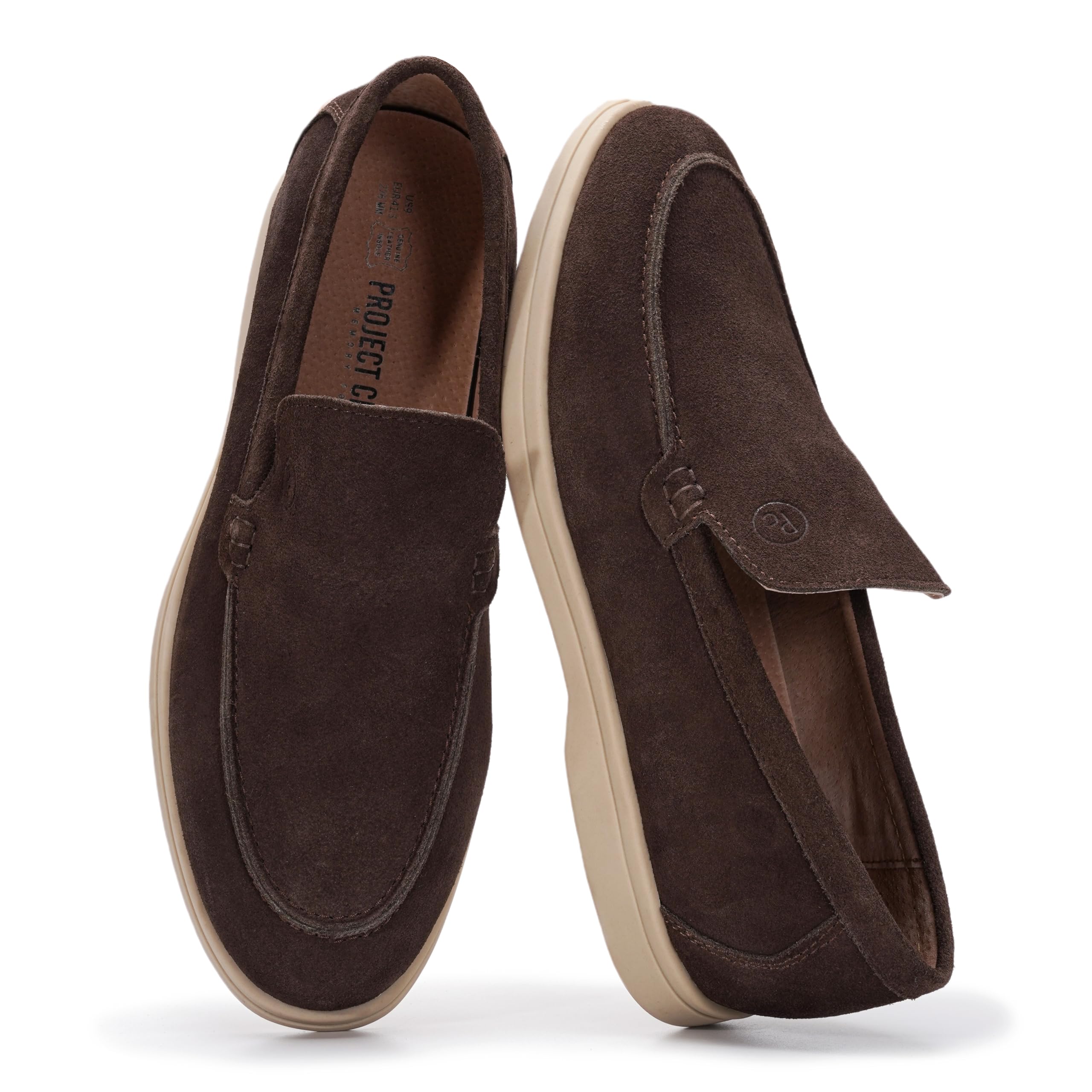 Project Cloud Mens Shoes 100 Genuine Leather with Memory Foam Insole Venetian Loafers for Men Footwear - Non