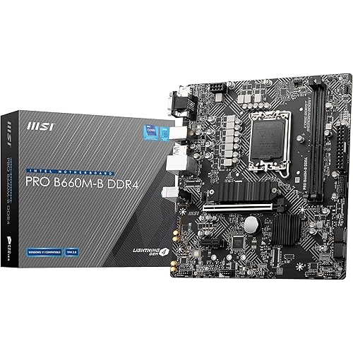 MSI PRO B660M-B Intel LGA 1700 Micro ATX DDR4 Motherboard