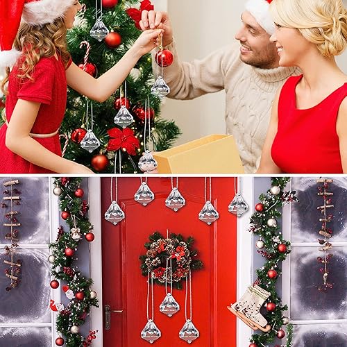 Miniatura 7 de 60 bolas de cristal acrílicas, adornos para árbol de Navidad, adornos acrílicos para árbol de Navidad, colgantes de diamantes acrílicos, cuentas con