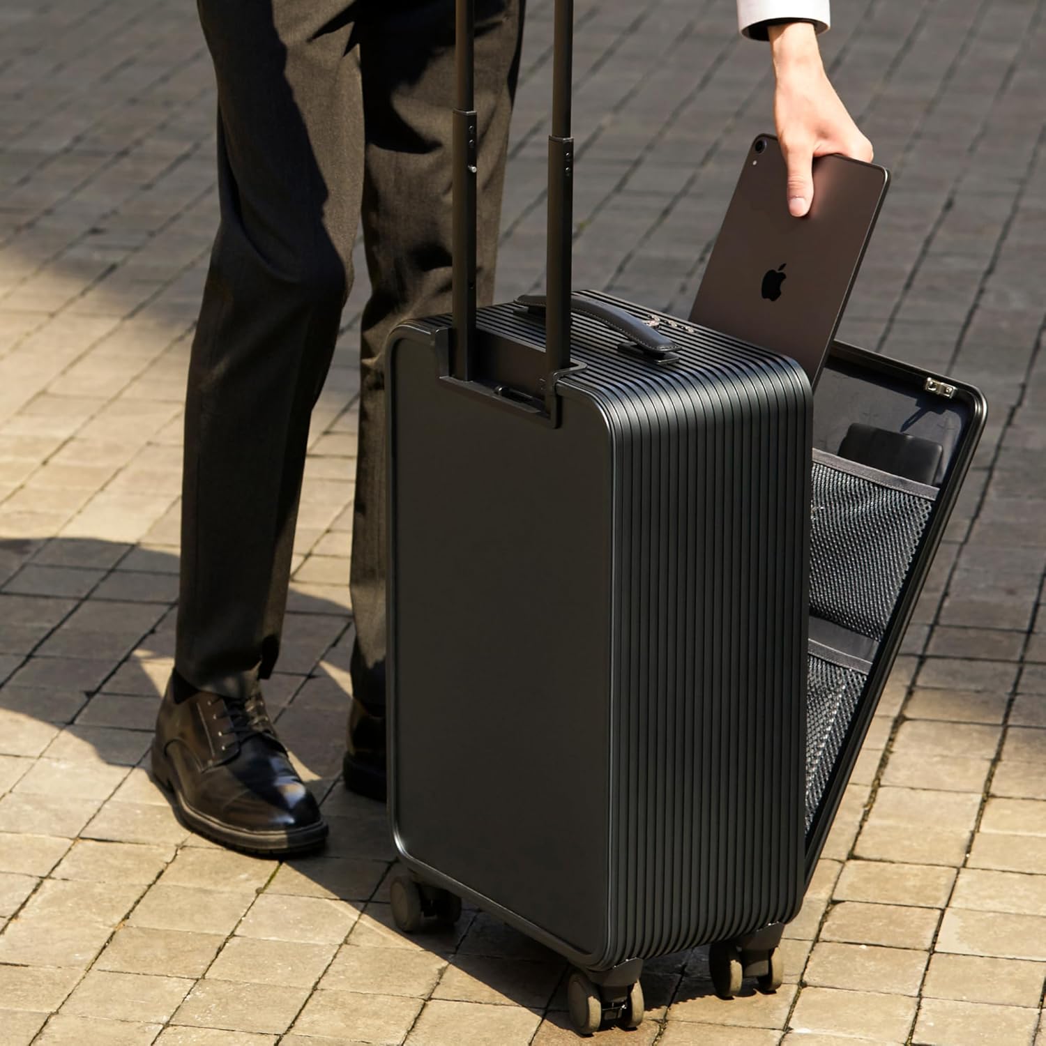 TUPLUS Aluminum Suitcase Hard Shell Luggage Hold Check in Travel Case with 4 Spinner Wheels, Quick Series