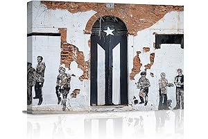 Puerto Rico Flag Rustic Door Wall Art Decor