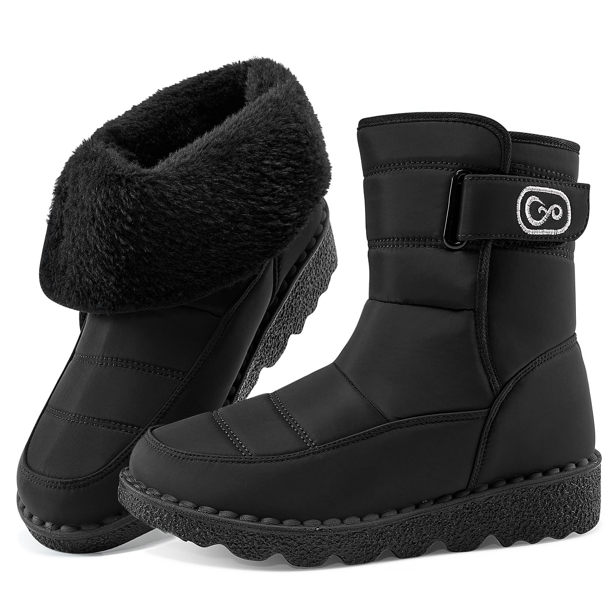 Almusen Snow Boots for Women Winter Shoes: Comfortable Warm Fur Lined Ankle Booties Non Slip Waterproof Outdoor Boot