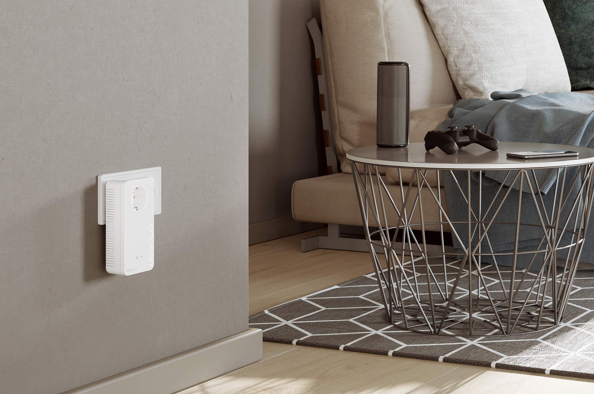 devolo Magic 2 - Set di 2 adattatori Powerline per WiFi in rete, ideale per lo streaming (2400 Mbit/s, 3 x connessioni Gigabit LAN, AP Steering)