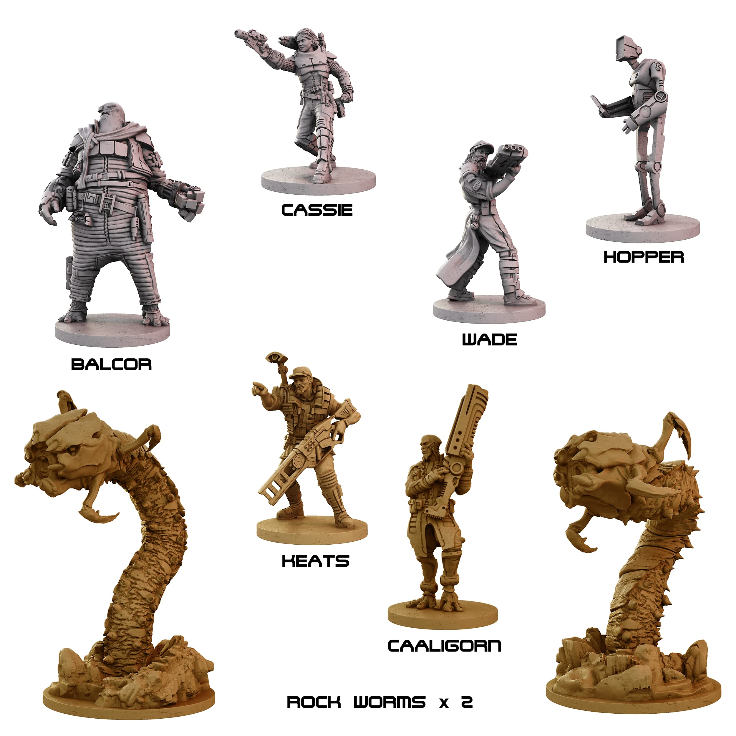 Battle Systems Core Space First Born - Miniatury science fiction gra planszowa - Cyberpunk 28 mm figurki science fiction do wojny 40K - modułowy teren do gier 3D - (zestaw startowy dla noworodków)