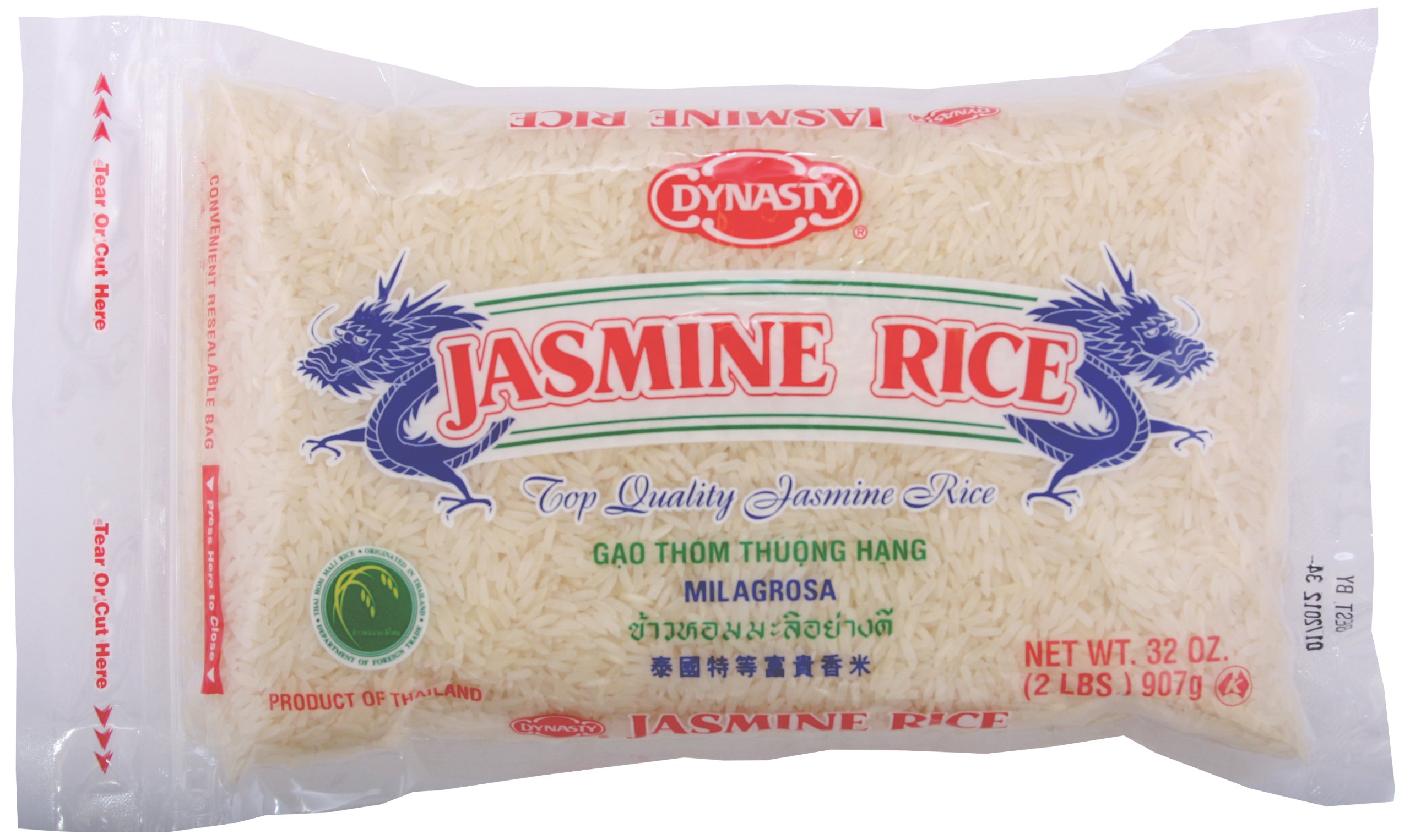 Dynasty Rice Jasmine, 2-pounds (Pack of 6)