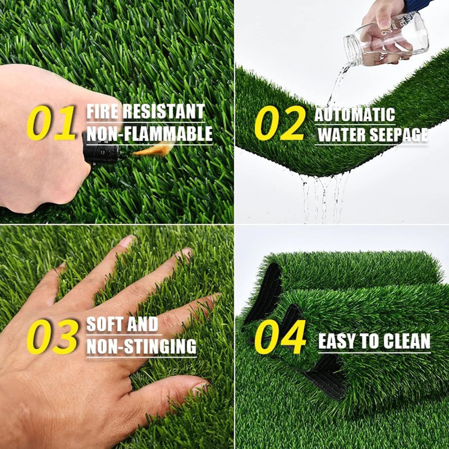 Prato Finto-100x300cm-20mm Alto,Erba Finta,Rotolo Erba Sintetica,Per Balcone,Terrazza e Giardino,Resistente Ai Raggi Uv,Robusto e Durevole,Verde