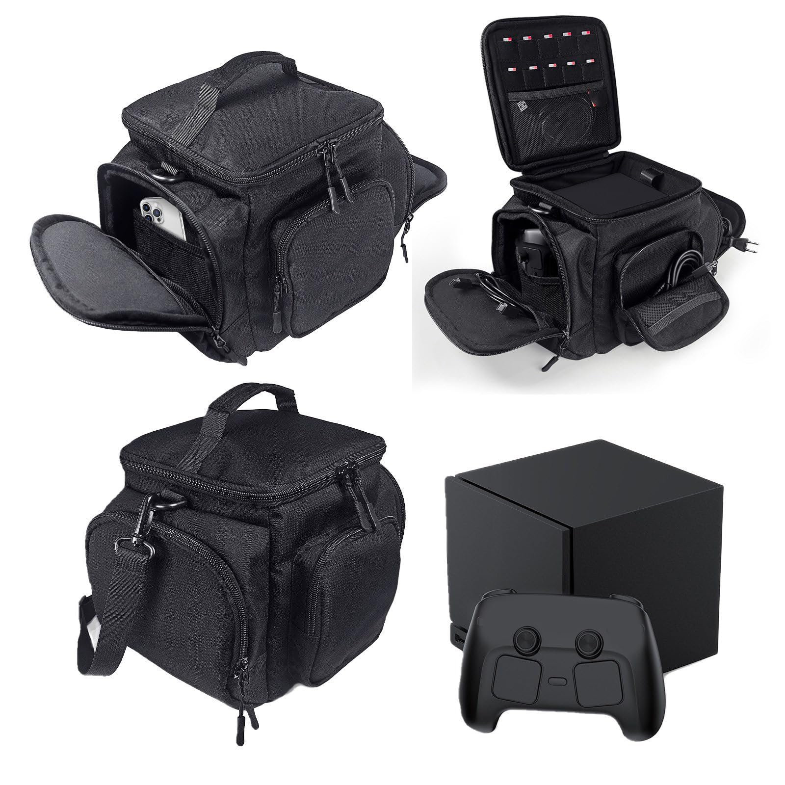 Custodia per console di gioco in tessuto per protezioni complete selezionate, borsa da viaggio per console di gioco e accessori