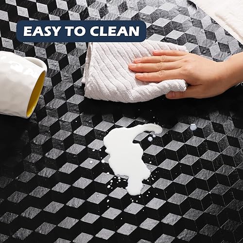 Miniatura 5 de SALLOUS Tapete para silla, 36 x 48 pulgadas, tapete resistente para silla para suelos alfombrados, protector de alfombra antideslizante con diseño