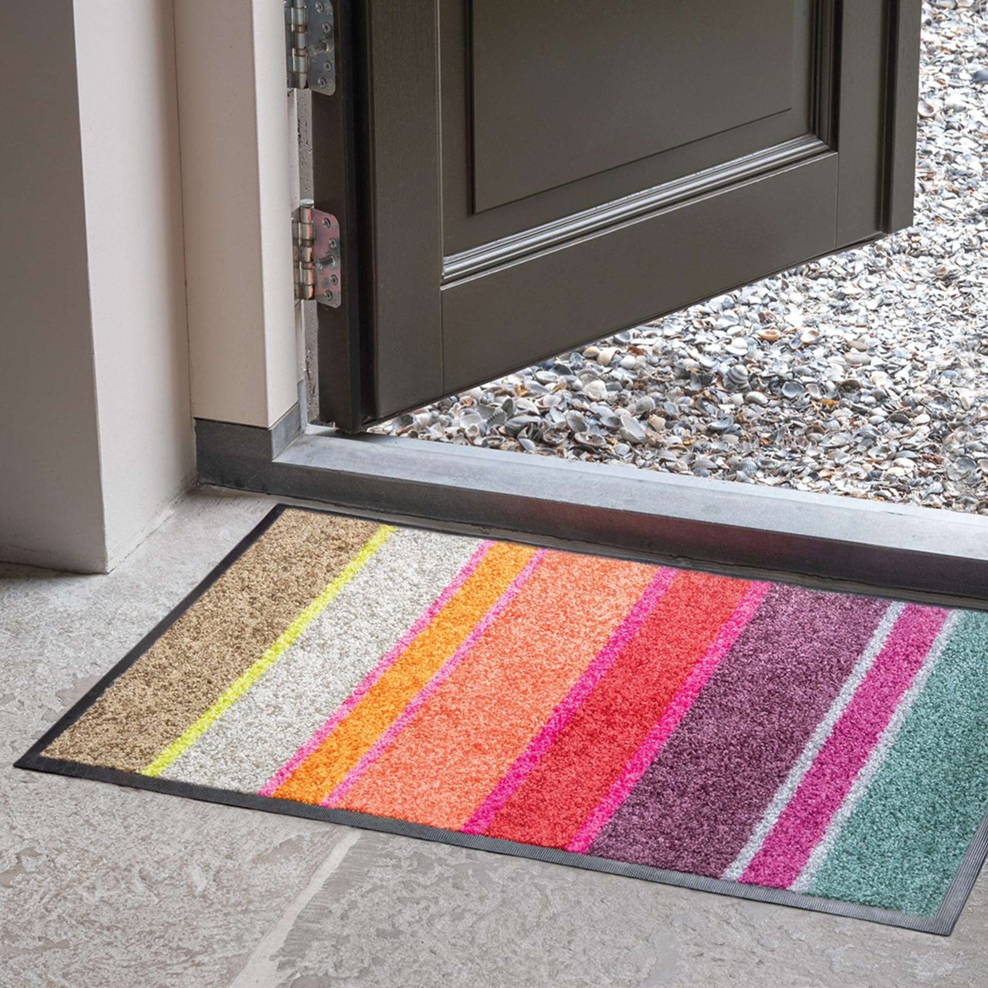 Remember Fußmatte, 50 x 75 cm, Nylon/Naturkautschuk, Maschinenfertigung getuftet – rutschfeste Türmatte für den Eingangsbereich