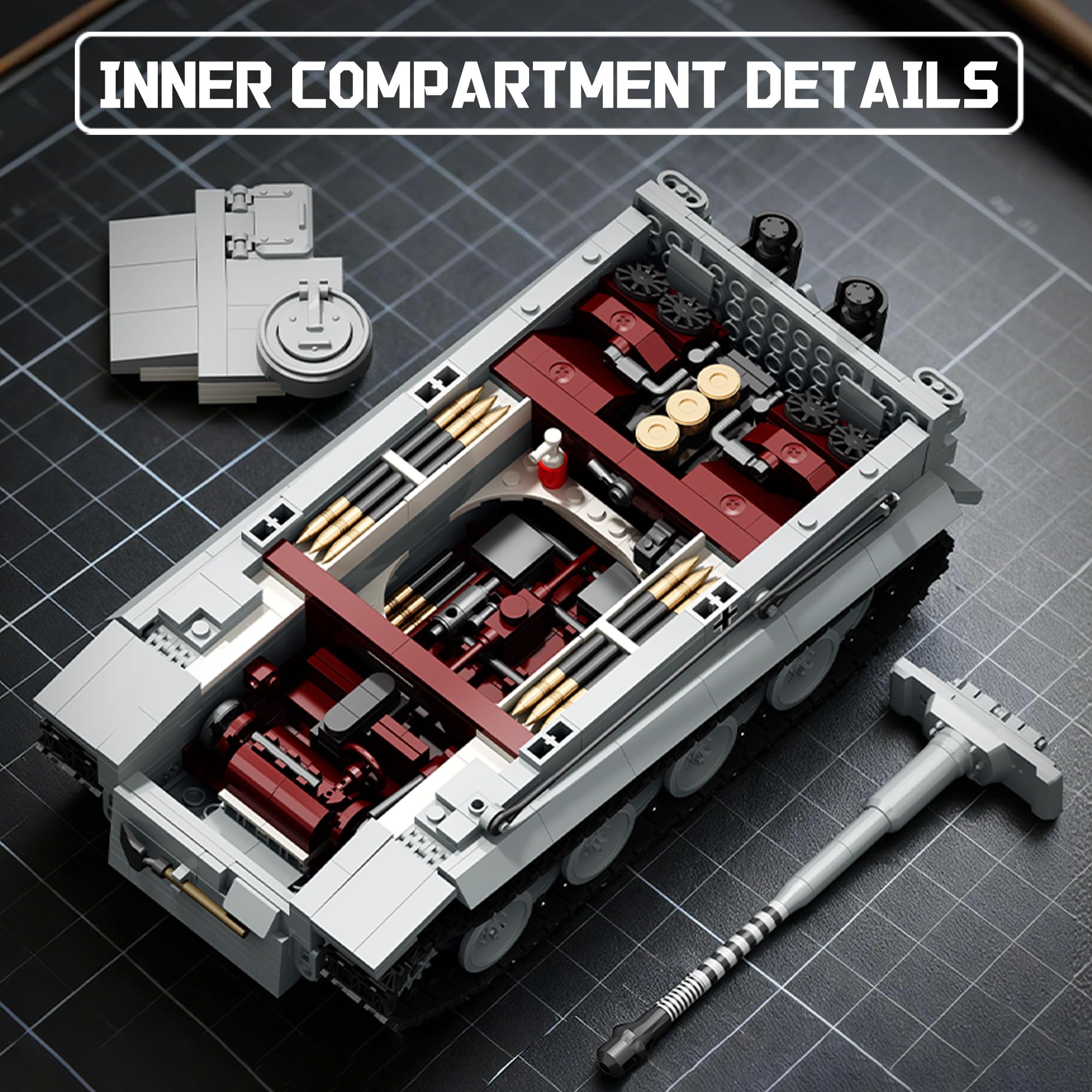 Amazon.com: BrixVibe WW2 Tiger Heavy Tank S04 Building Sets