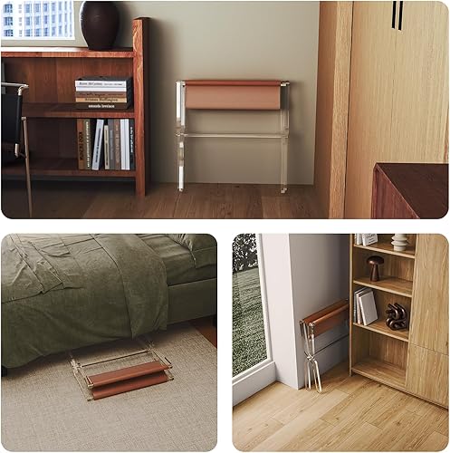 Miniatura 8 de Sumerflos Portaequipajes de acrílico para habitación de invitados, soporte plegable transparente de lujo con estante de almacenamiento acrílico y