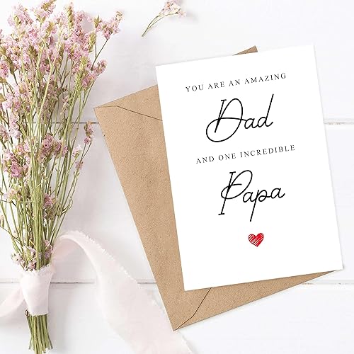 Miniatura 2 de Emily gift You Are An Amazing Dad And One Incredible Papa Card  Día del Padre Cumpleaños Cualquier Ocasión Para Papá  Tarjeta de Feliz Día del Padre