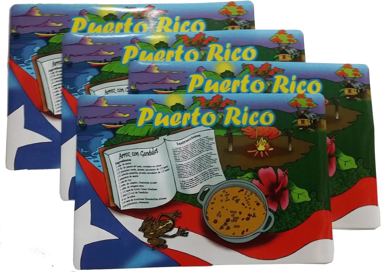 Placemats Puerto Rico Arroz con Gandules Set of 4