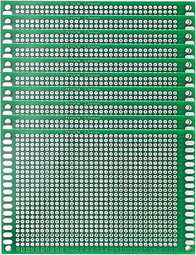 Eagles 10 piezas de placa PCB de doble cara de 2.8 x 3.9 in, prototipo estañado DIY universal FR4 circuito impreso PCB placa protoboard PCB kit