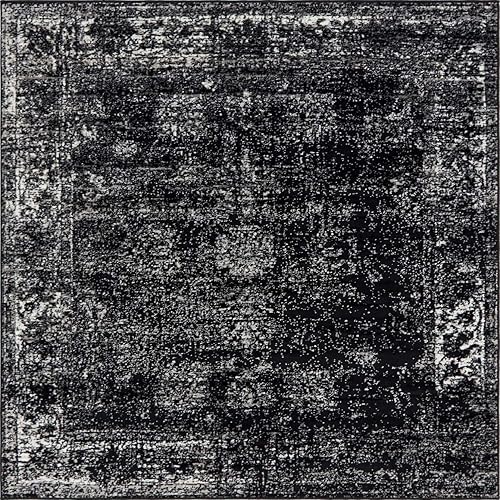 Unique Loom Sofia Collection - Tapete tradicional vintage (para un área de 9 pies x 12 pies), color negro y marfil