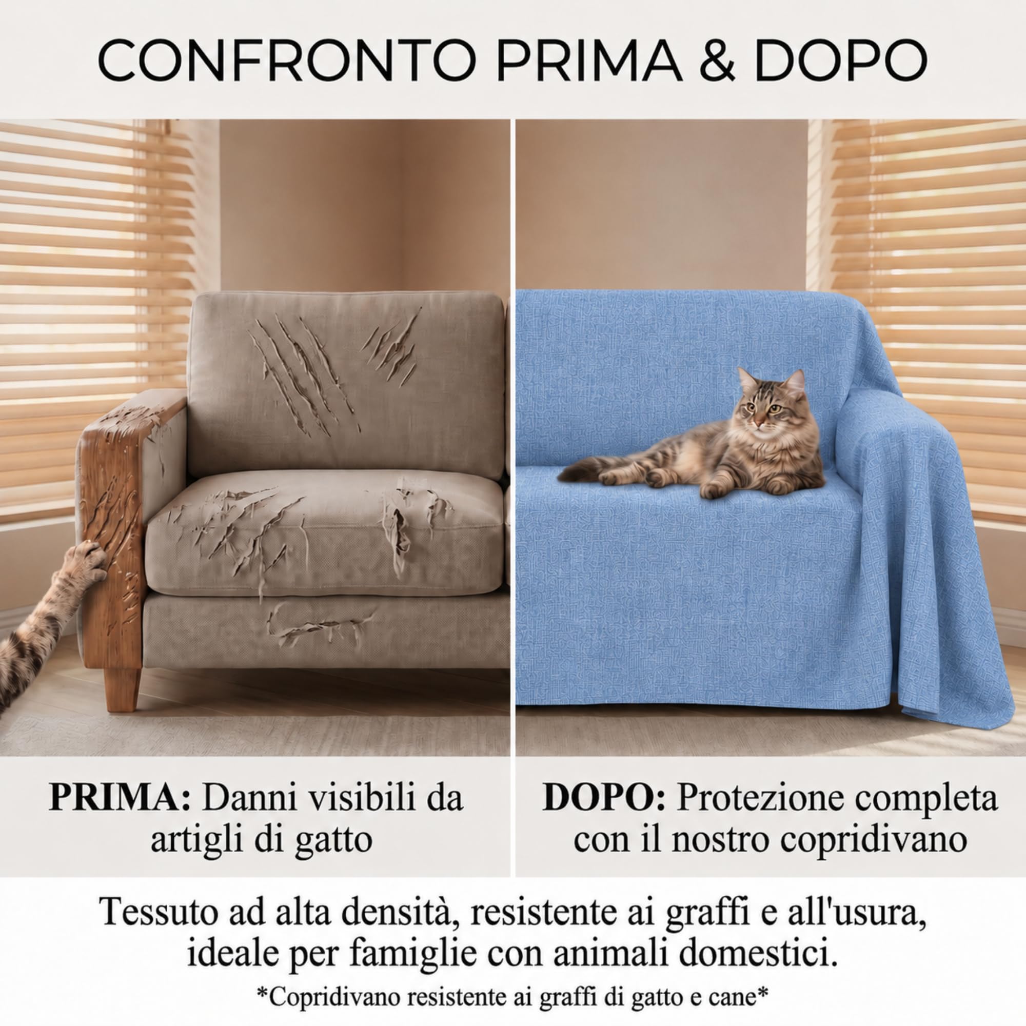 VKZ Copriletto Granfoulard 230×270cm Azzurro, Telo Copritutto Multiuso per Letto e Divano, Telo Arredo Foulard Copridivano